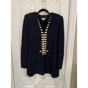 EUC St John striped knit vest jacket